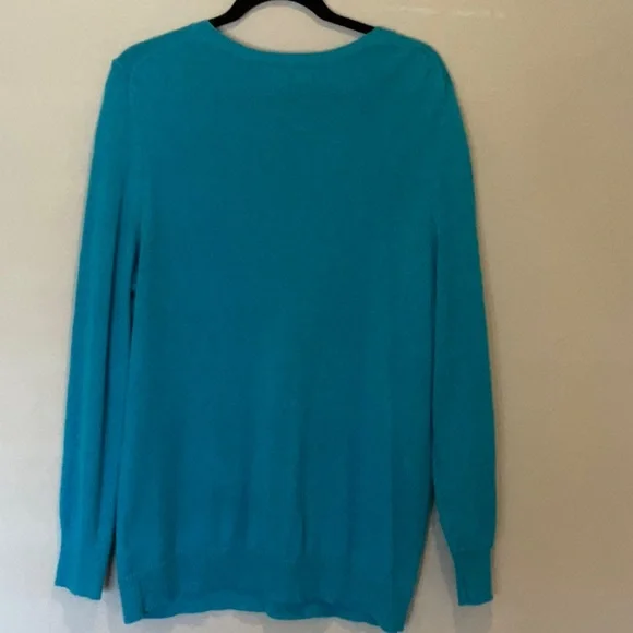 Old Navy Blue  & Lavender V-Neck Sweater Lightweight Knit, xl - Picture 6 of 15